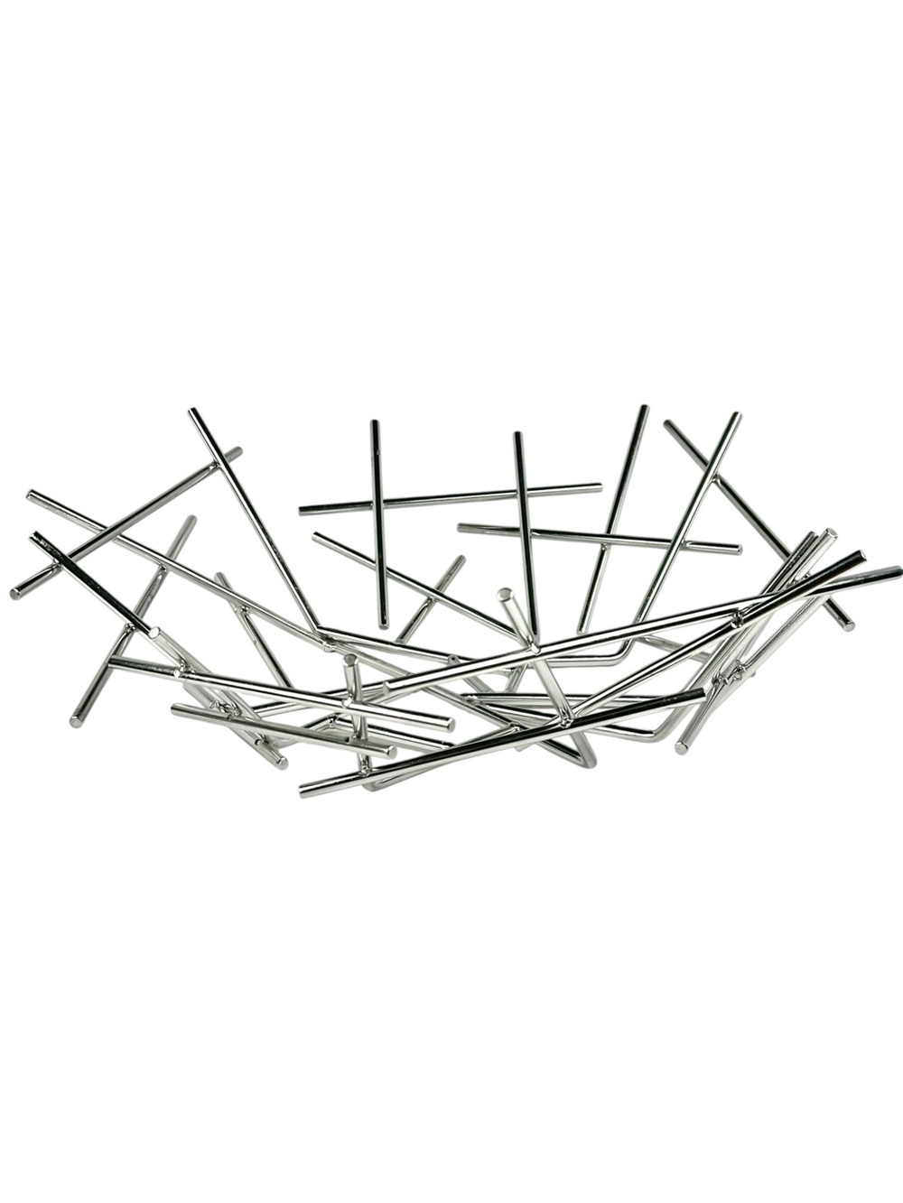 Alessi BLOW UP Polished Silver Wire Branch Bowl Postmodern Fratelli Campana